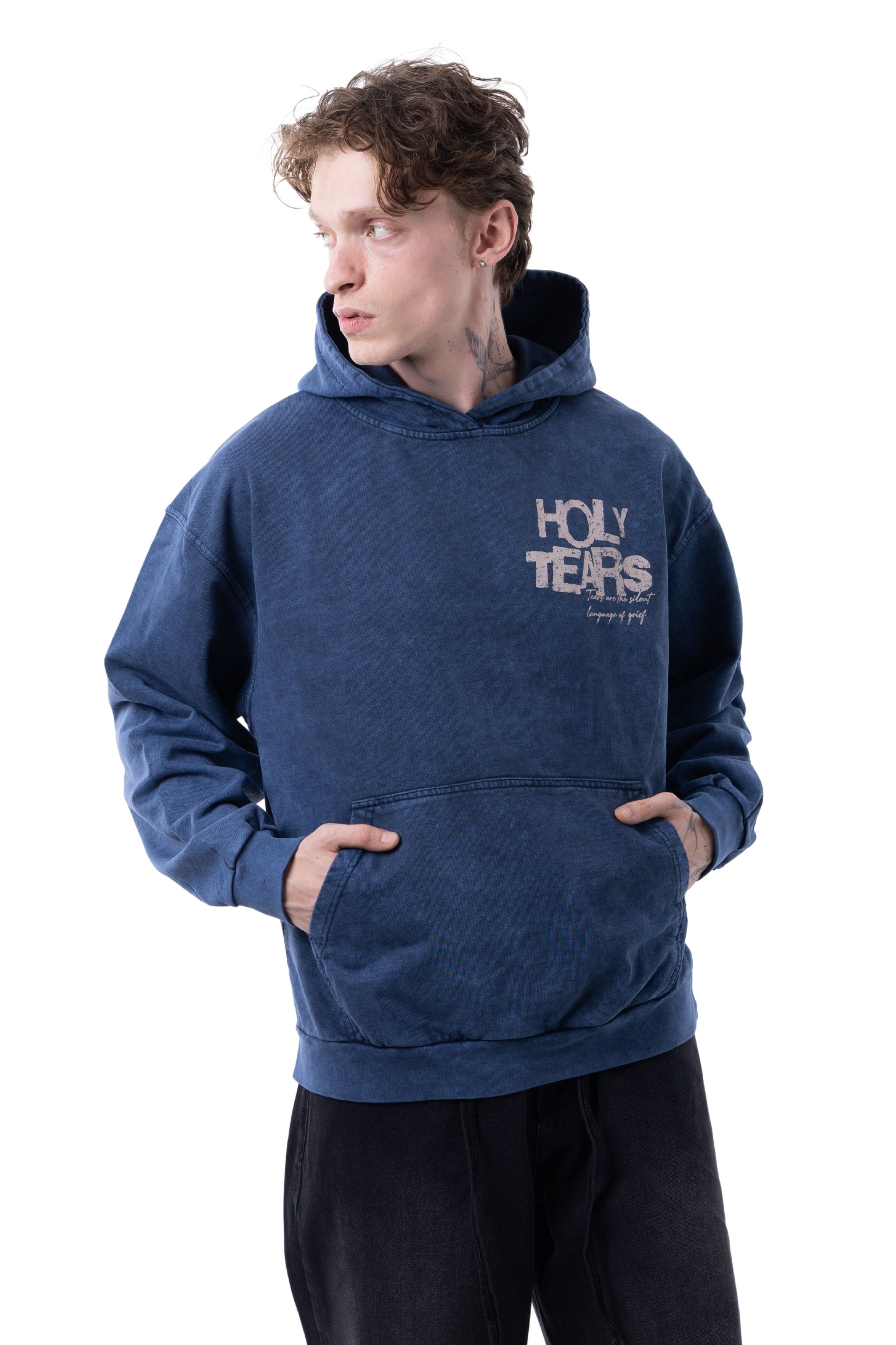 HOLY TEARS HOODİE - MAVİ