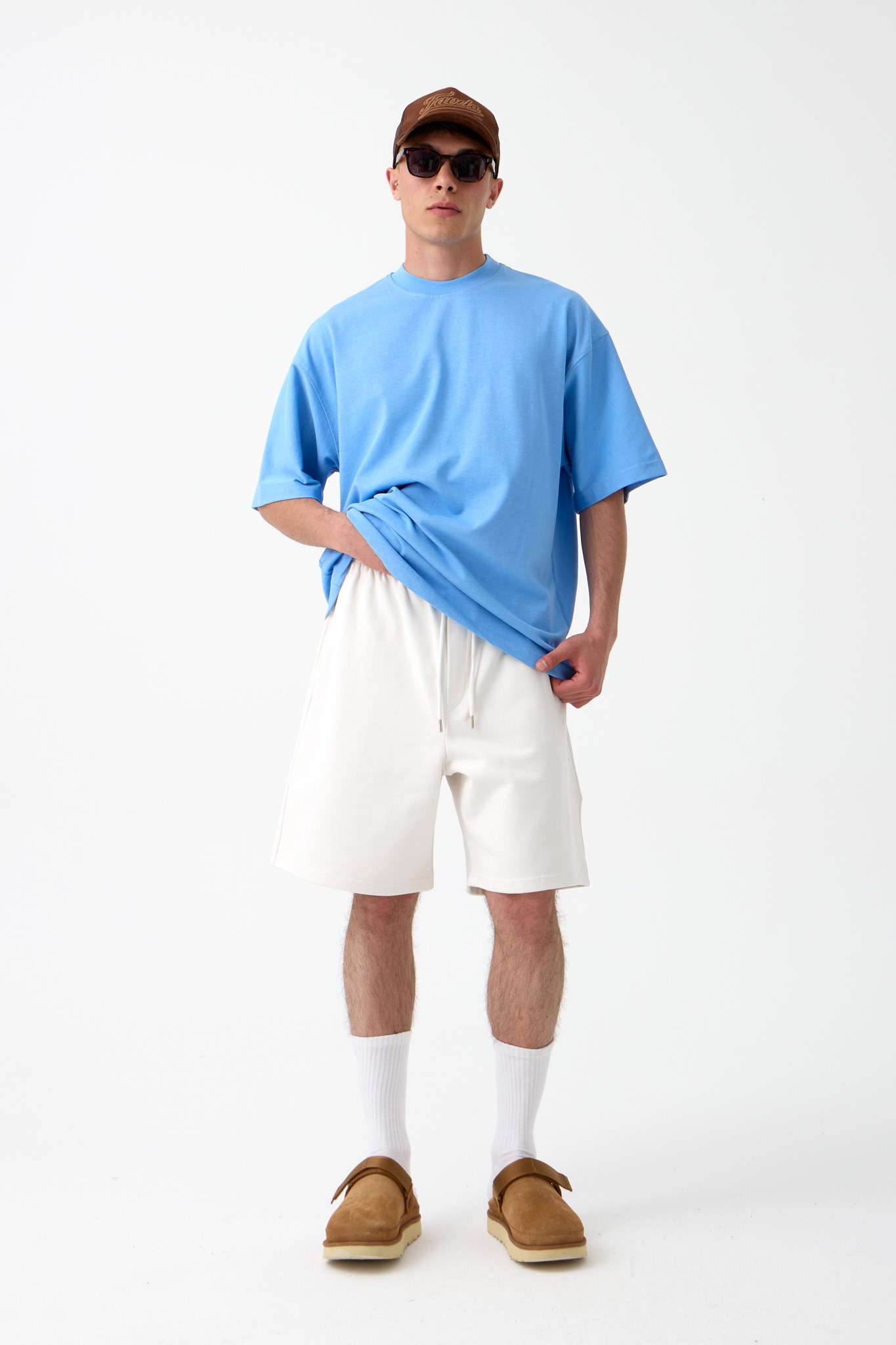 Diegonel Oversize Basic Şort - EKRU