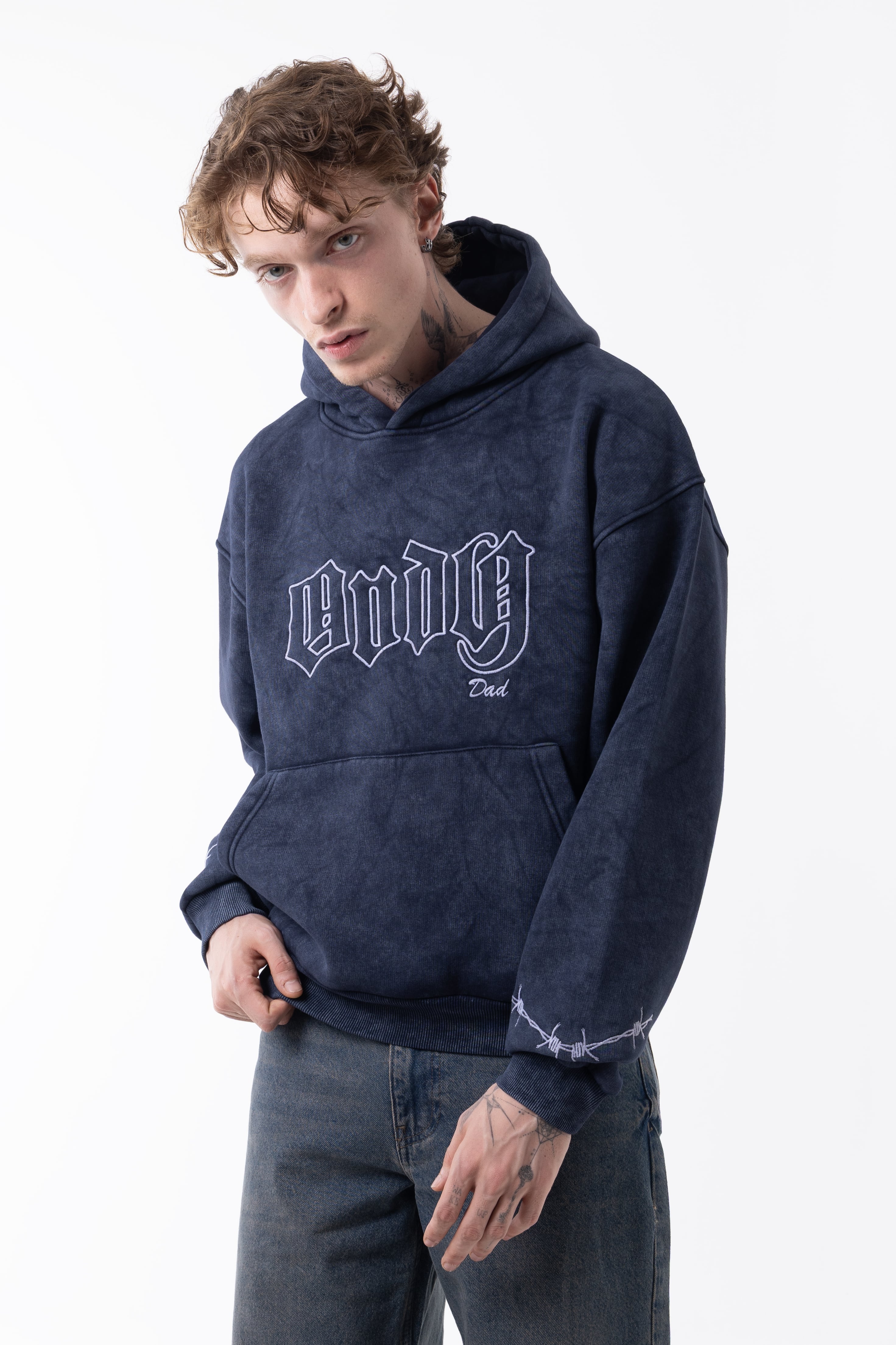 ENDY WASHED HOODİE - İNDİGO