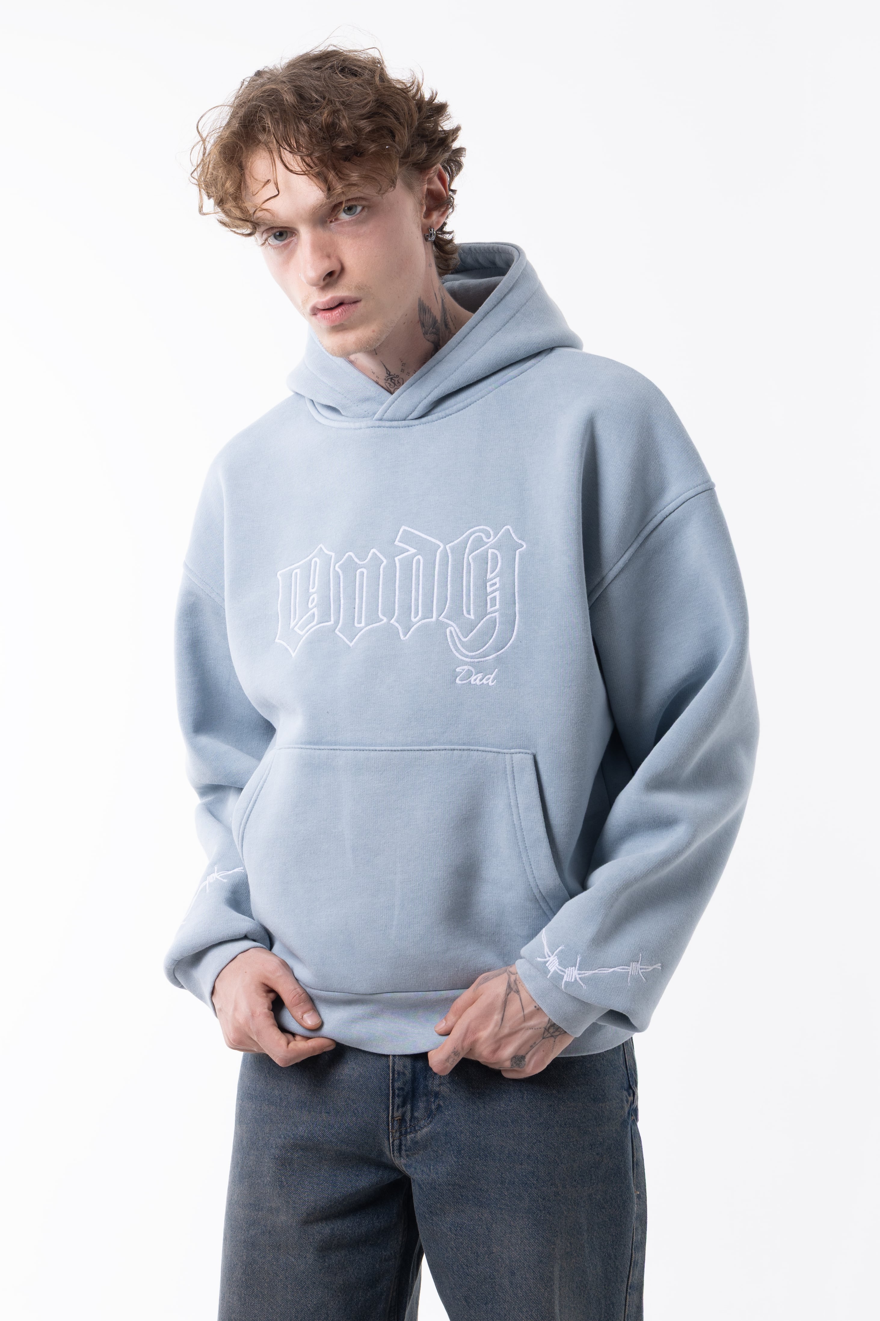 ENDY WASHED HOODİE - MAVİ