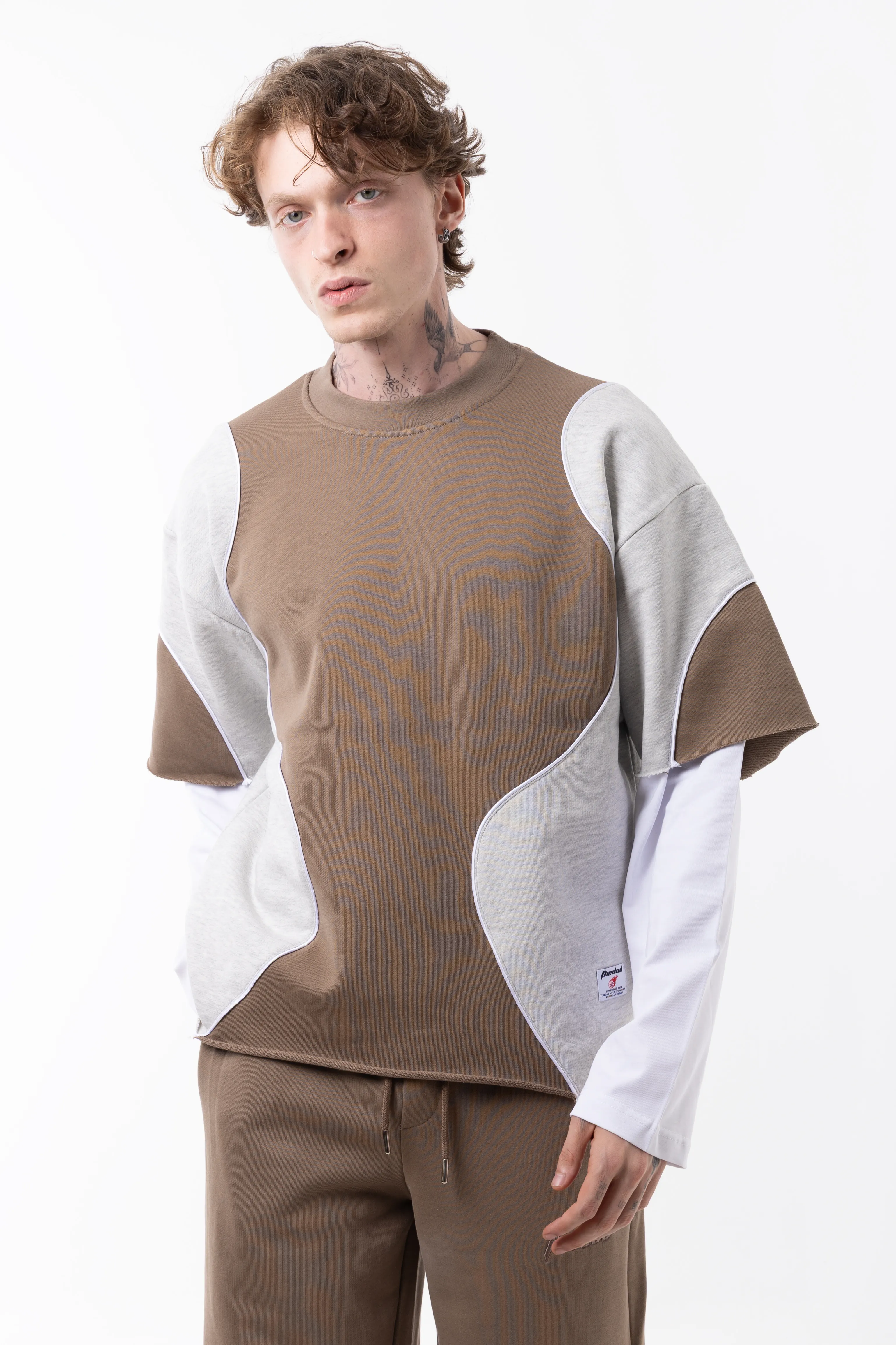 DİEGONEL ARABİYE SWEETSHİRT - KAHVERENGİ