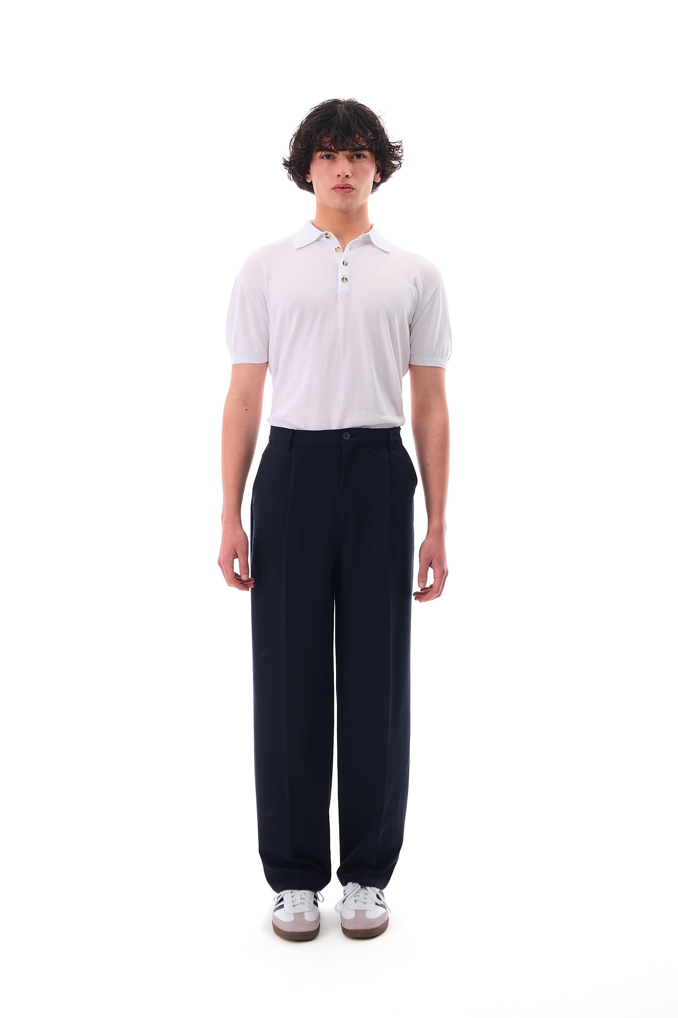 POLO YAKA TRİKO - BEYAZ