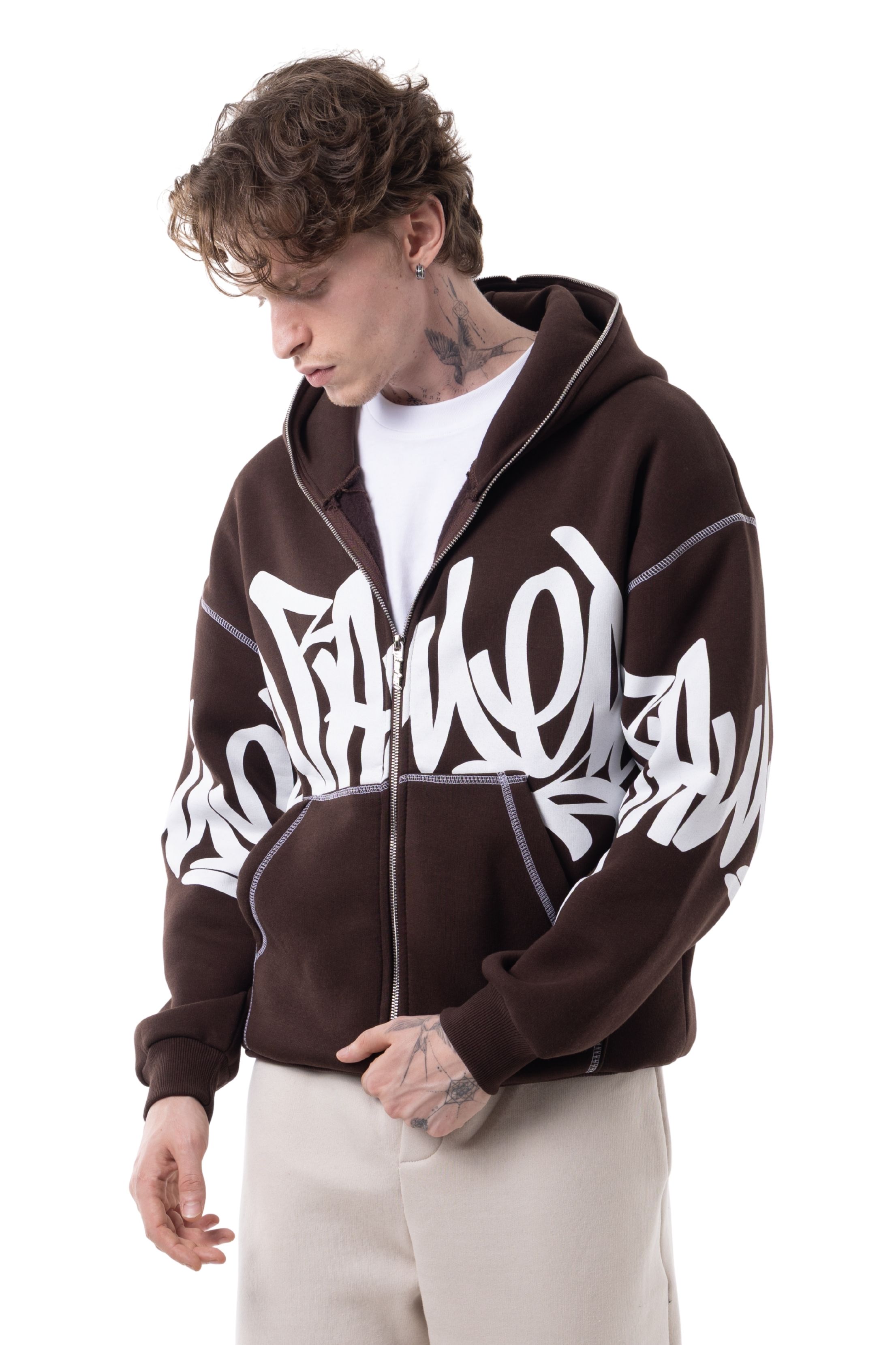 BAKILI PANO ZİP - KAHVERENGİ