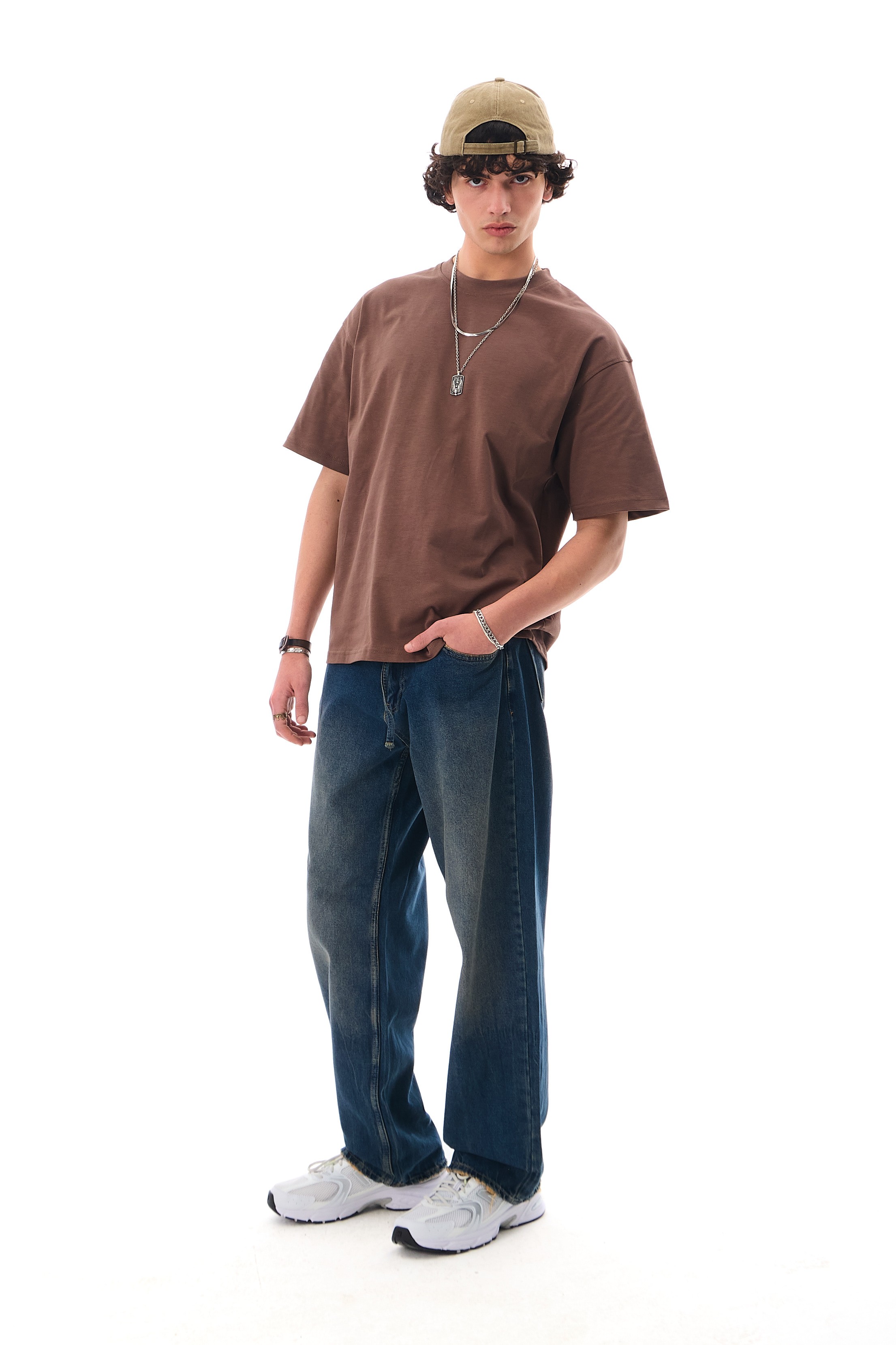 BASİC BAGGY JEANS - HARD BLUE