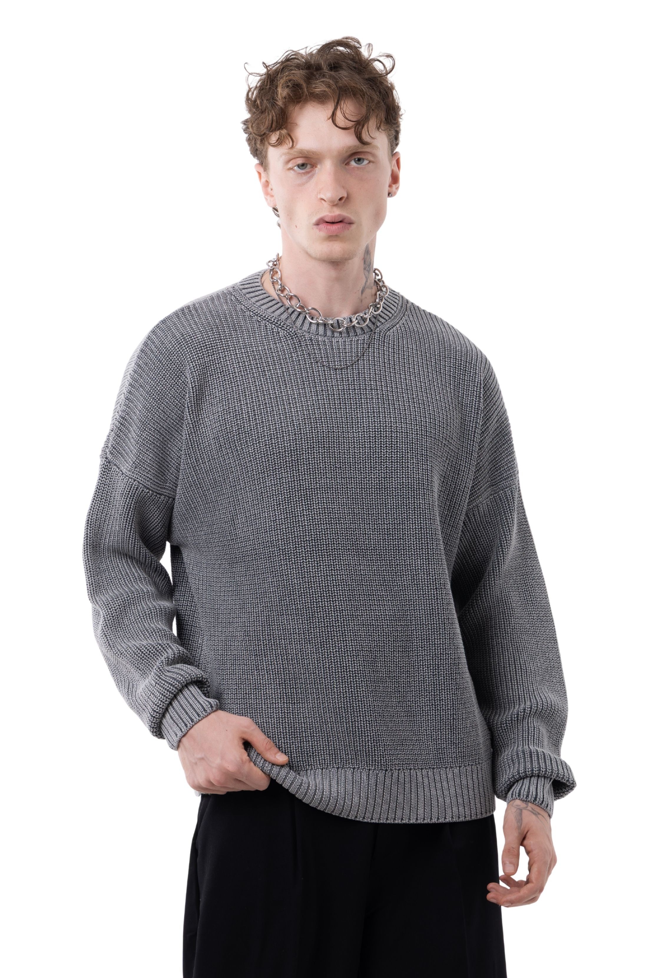 ACİD WASHED COTTON TRİKO - GRİ