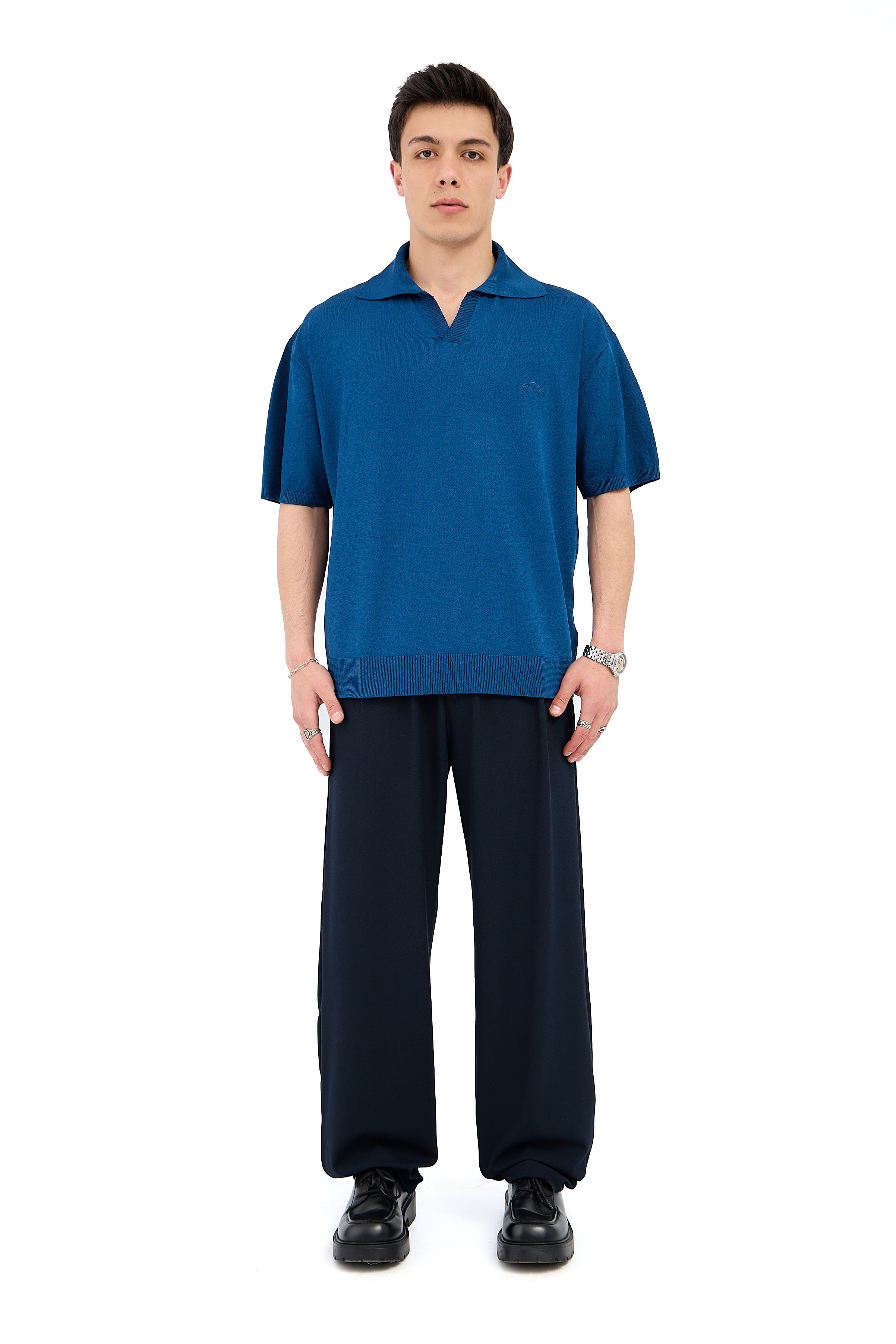 PATLI POLO YAKA CREP TRİKO