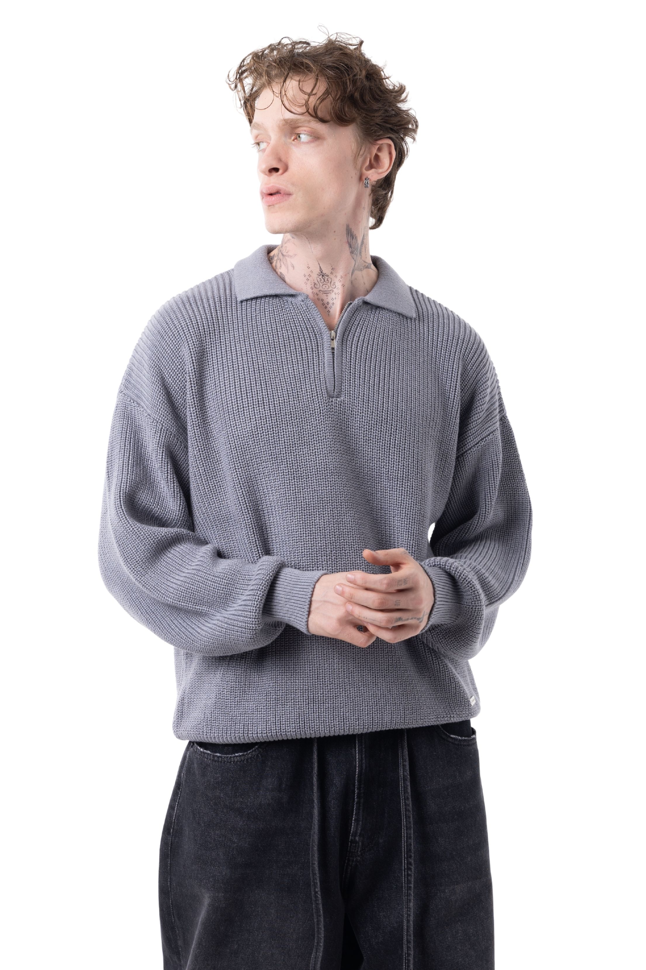 POLO YAKA TRİKO - GRİ