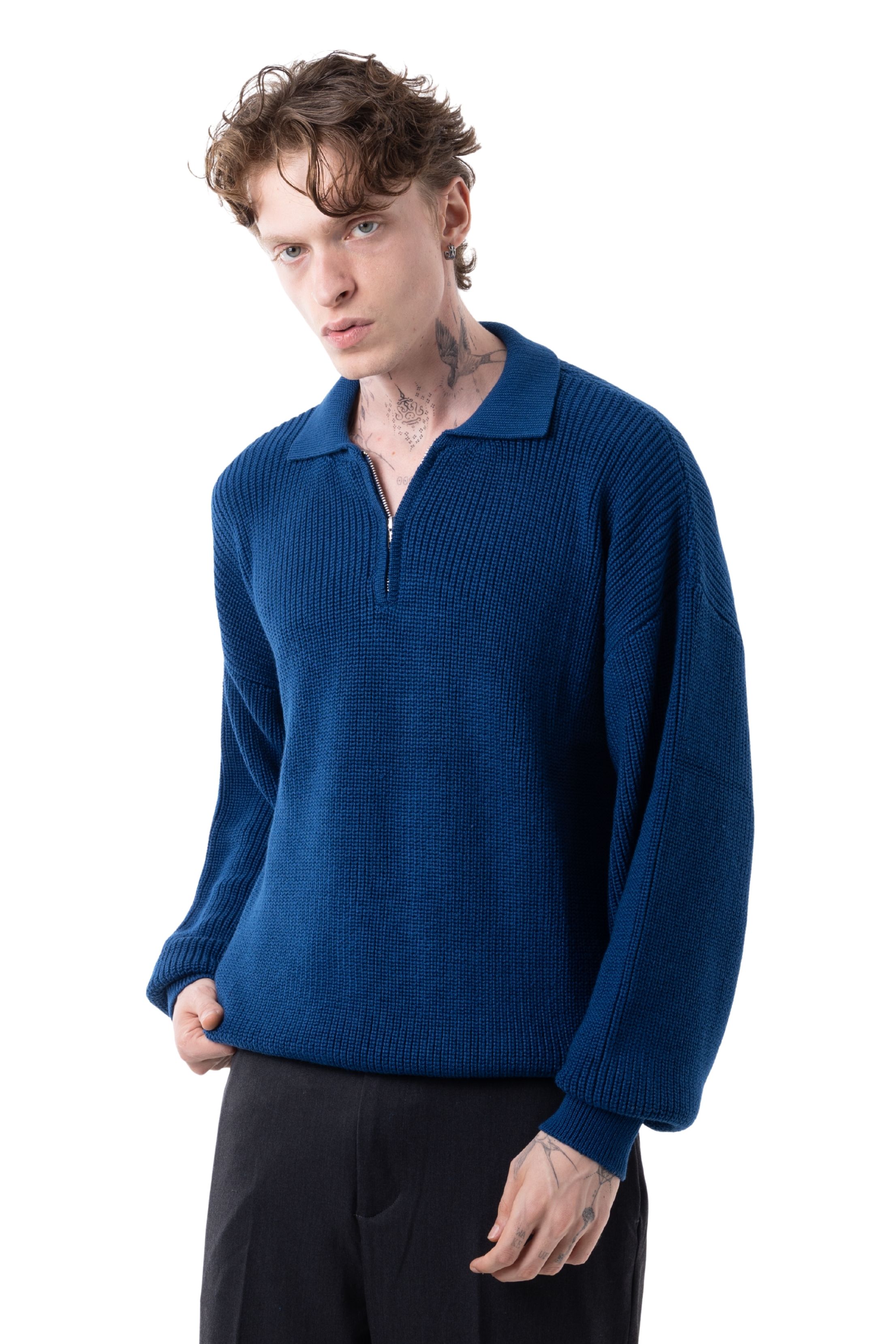 POLO YAKA TRİKO - MAVİ