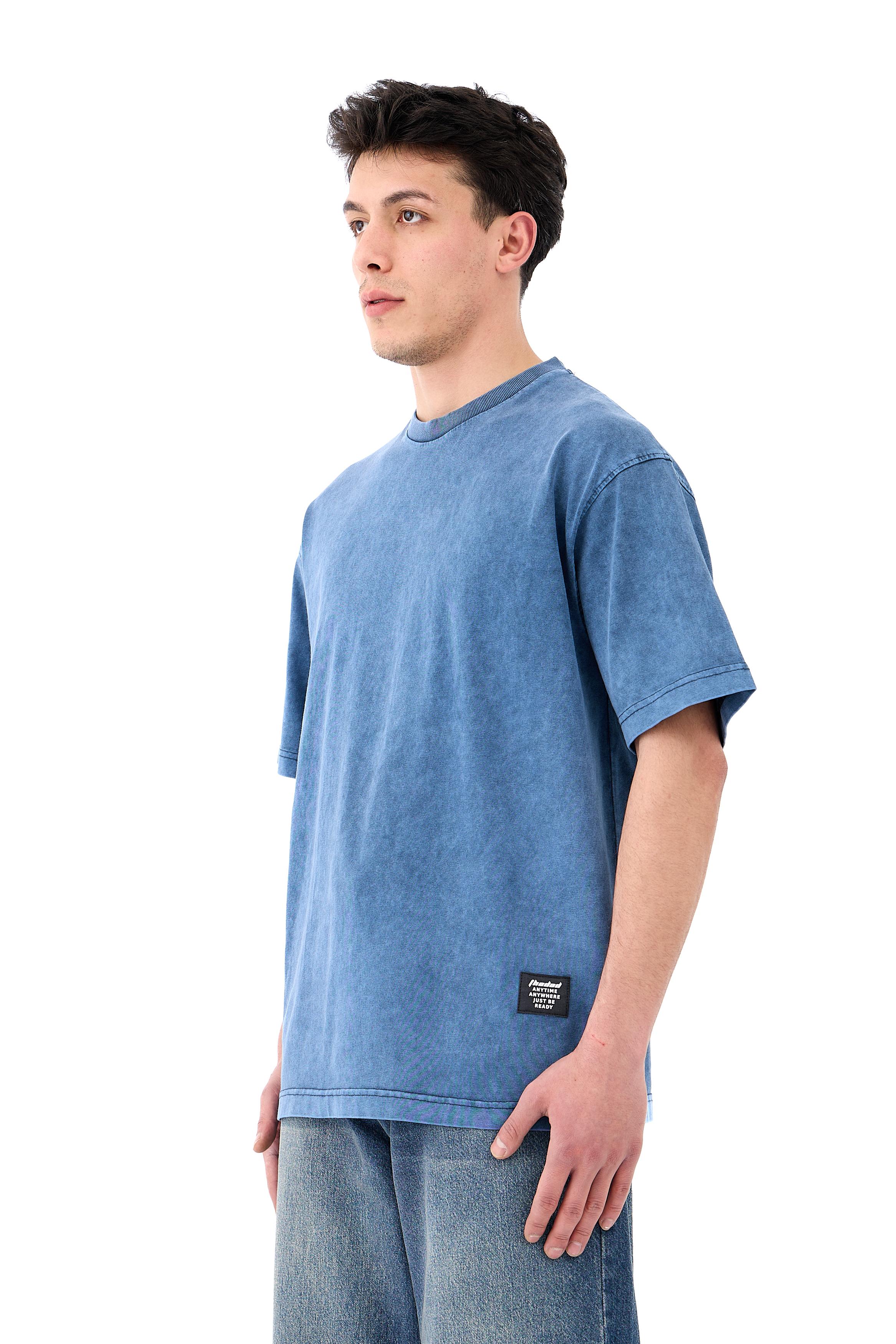 Acid Washed Basic Oversize Tişört