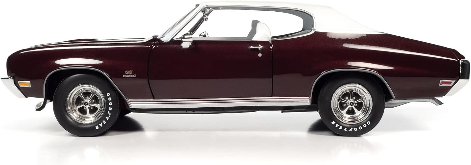 American Muscle AMM1296 1/18 Ölçek 1970 Buick Gs Stage 1 Hardtop, Bordo