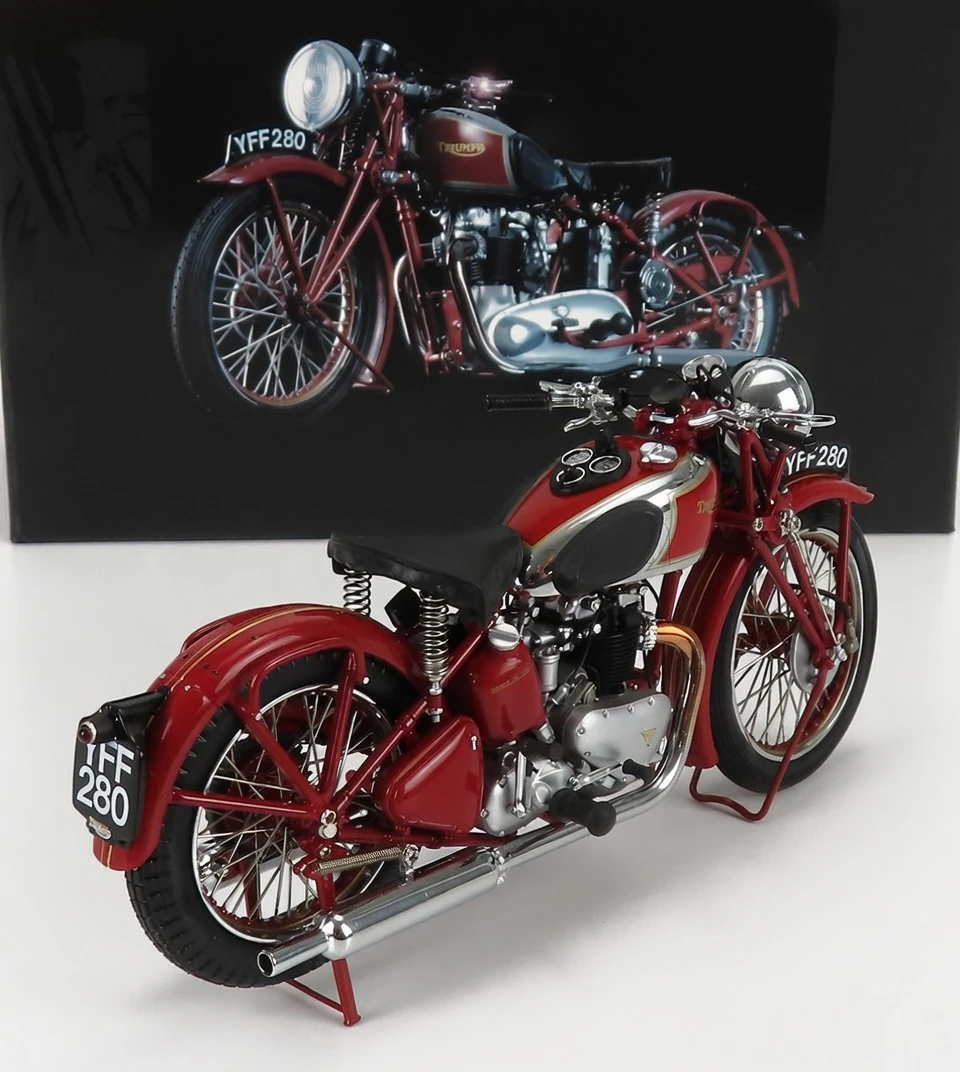 Minichamps 122133700 1/12 Ölçek TRIUMPH SPEED TWIN - 1939 - Kırmızı