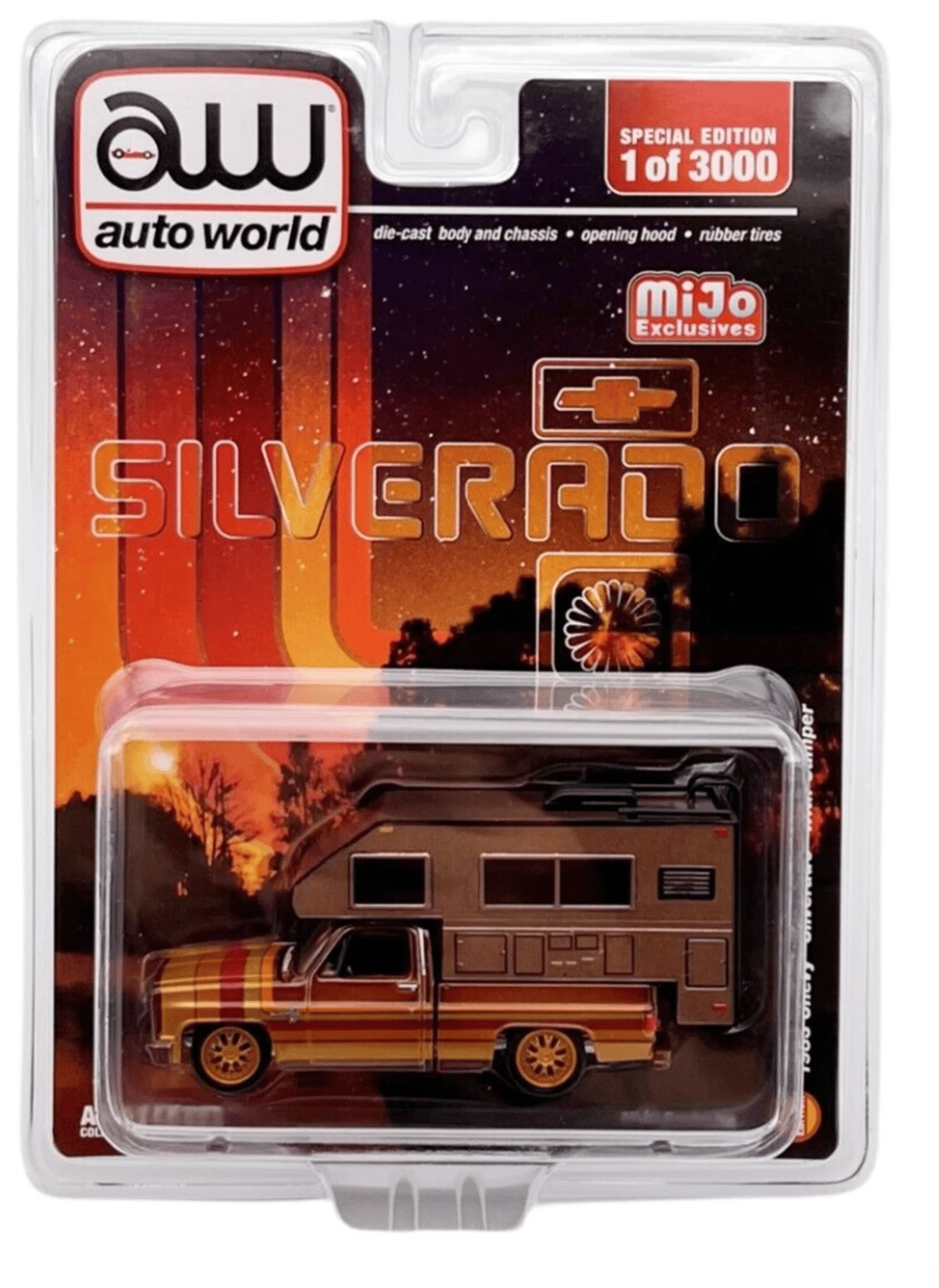 Autoworld | Awcp8072 | 1/64 1983 Chevrolet Silverado Pick-Up With Camper