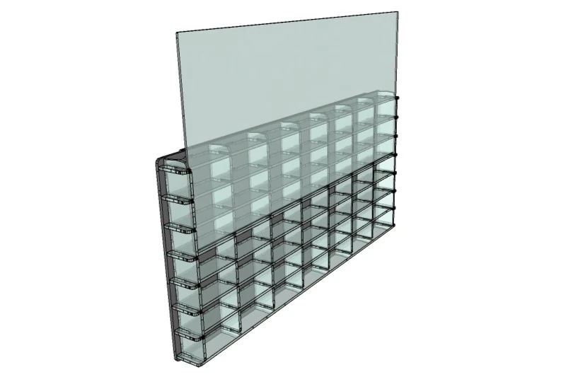 Atlantic 40112, 49 Adet 1/64 Ölçek Model Araba İçin Sergileme Ünitesi