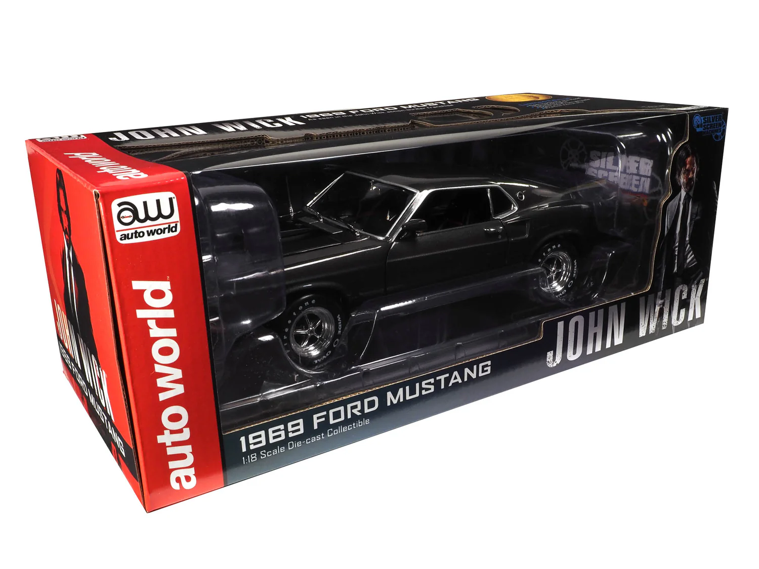 Autoworld | Awss145 | 1/18 1969 Ford Mustang *John Wick*, Hitman Gri