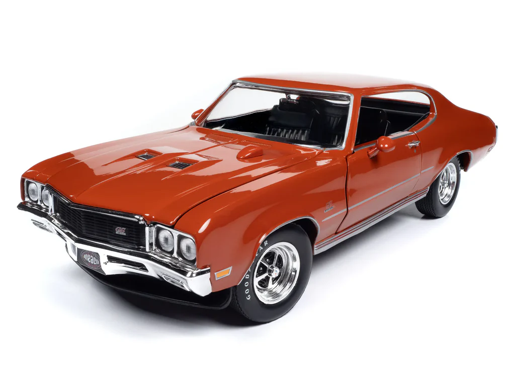 American Muscle AMM1327 1/18 Ölçek 1972 Buick Gs Hardtop *Mcacn*, Flame Turuncu