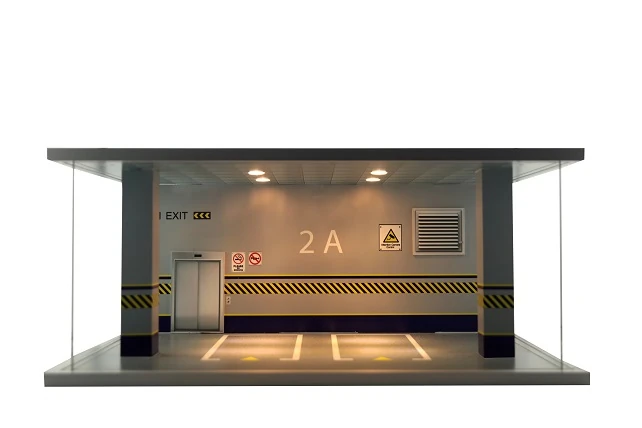 Atlantic Case 30107 Işıklı Diorama Car Park / Kapalı Park Sergileme Ünitesi