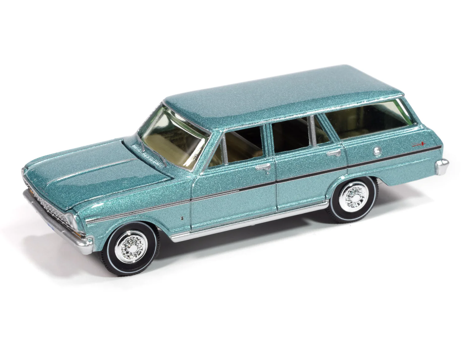 Autoworld | Awsp183B | 1/64 1965 Chevrolet Nova Ii Wagon, Willow Yeşil