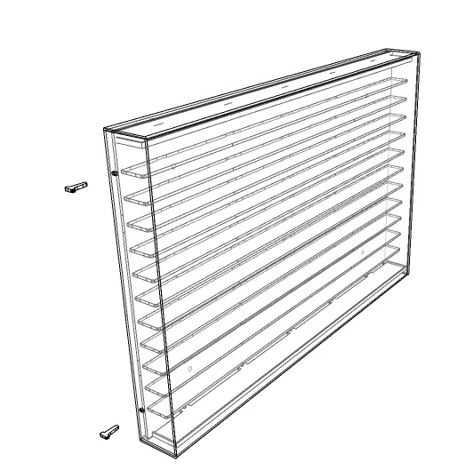 Atlantic 40103, 120 Adet 1/64 Ölçek Model Araba İçin Işıklı Duvara Monte Sergileme Ünitesi