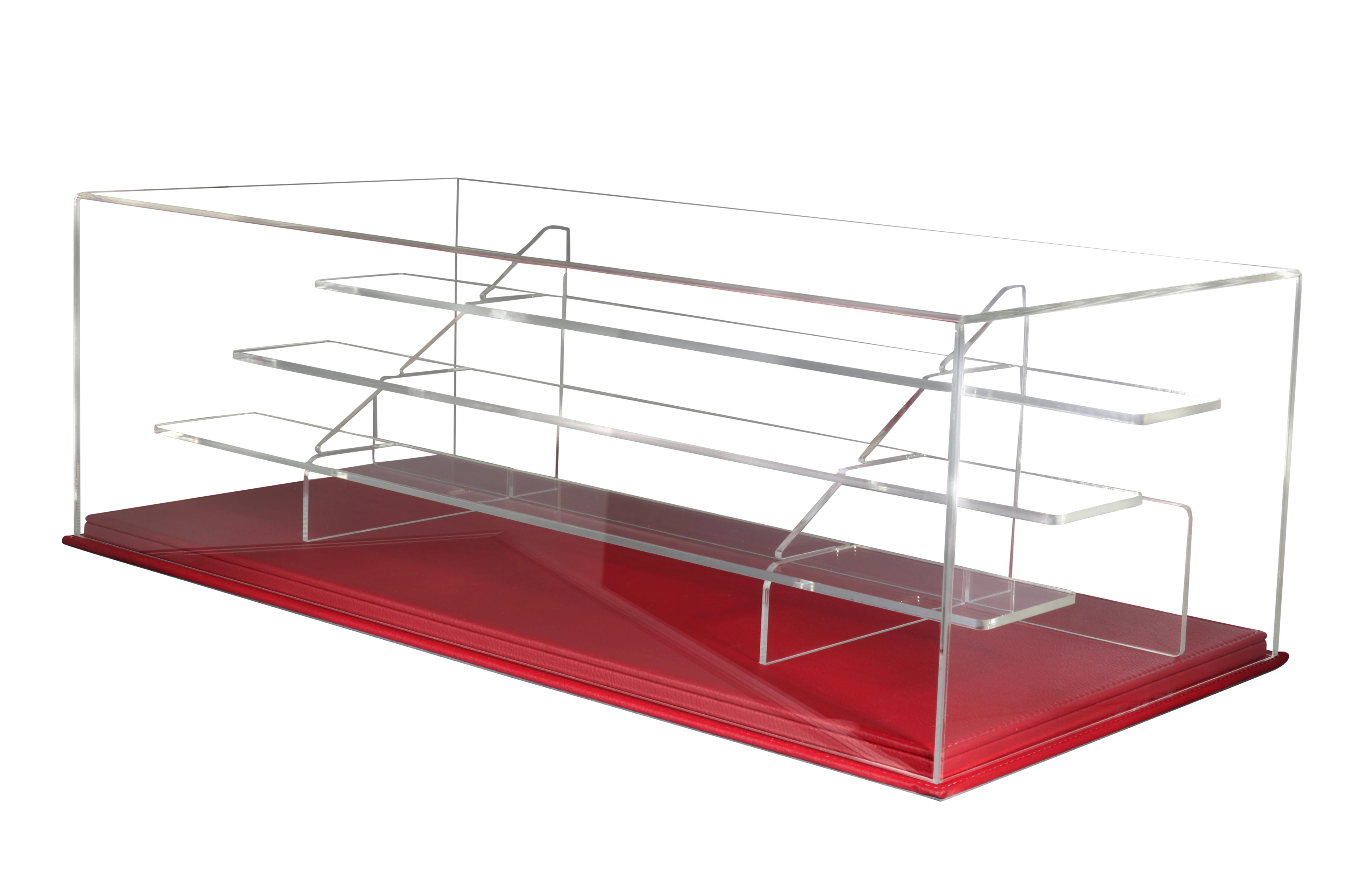 Atlantic Case 40220 1/43 Ölçek Merdiven Sergileme Ünitesi. Kırmızı Deri Taban ve Fanus İle Birlikte.