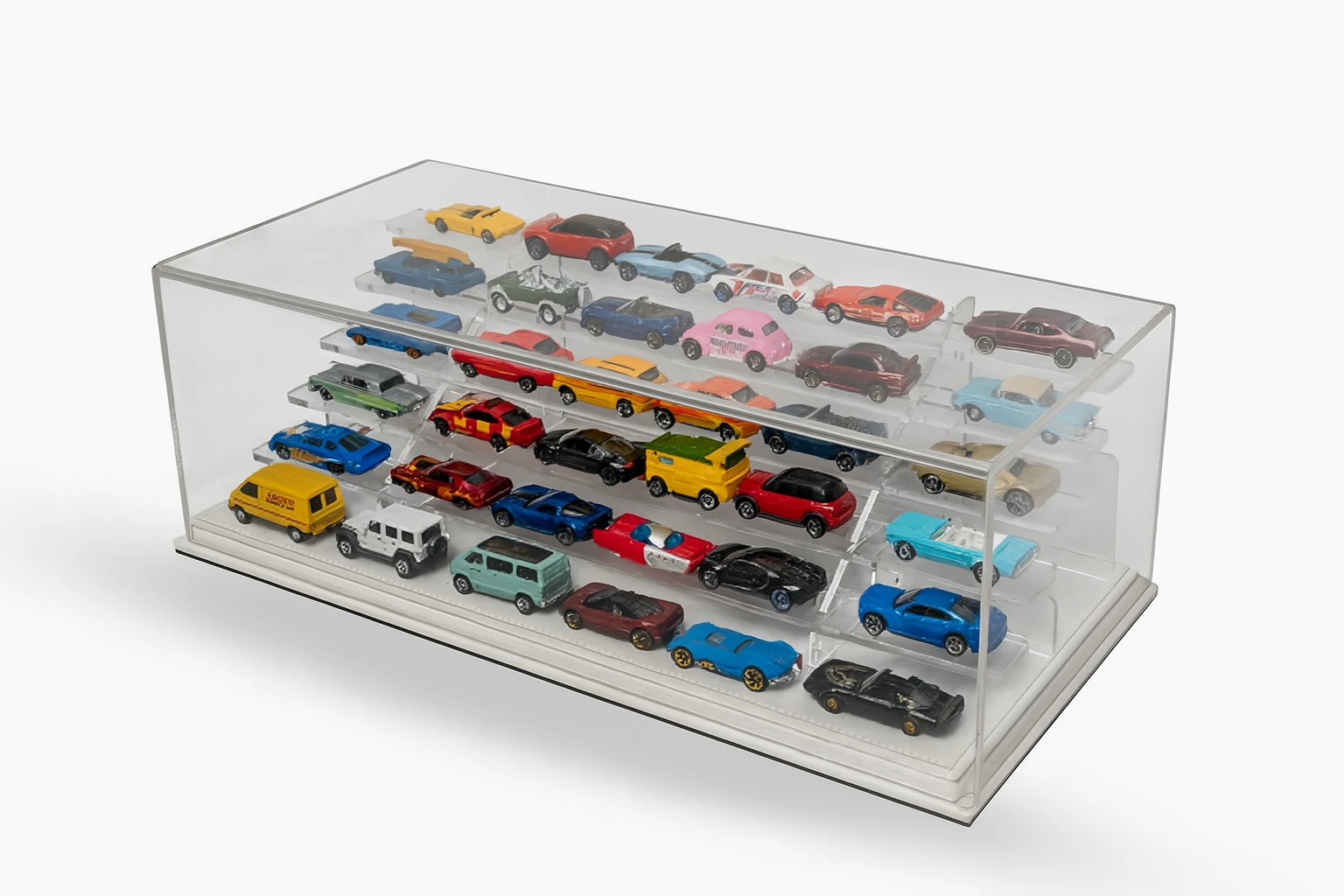 Atlantic Case 40122 1/64 Ölçek Merdiven Sergileme Ünitesi. Beyaz Deri Taban ve Fanus İle Birlikte.