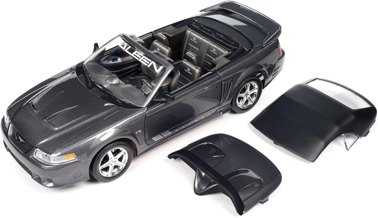 American Muscle 1/18 Ölçek 2003 Ford Mustang Saleen S281 Sc Speedster, Koyu Shadow Gri