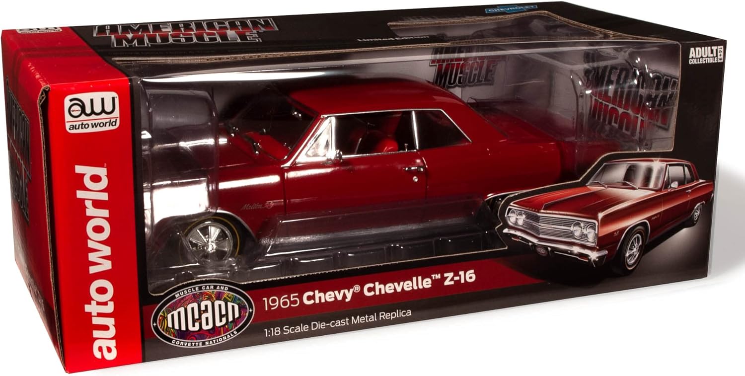 American Muscle | Amm1272 | 1/18 1965 Chevrolet Chevelle Ss Z16 (Mcacn), Regal Kırmızı