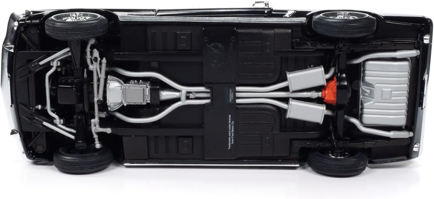 American Muscle AMM1312 1/18 Ölçek 1964.5 Ford Mustang Convertible, Raven Siyah