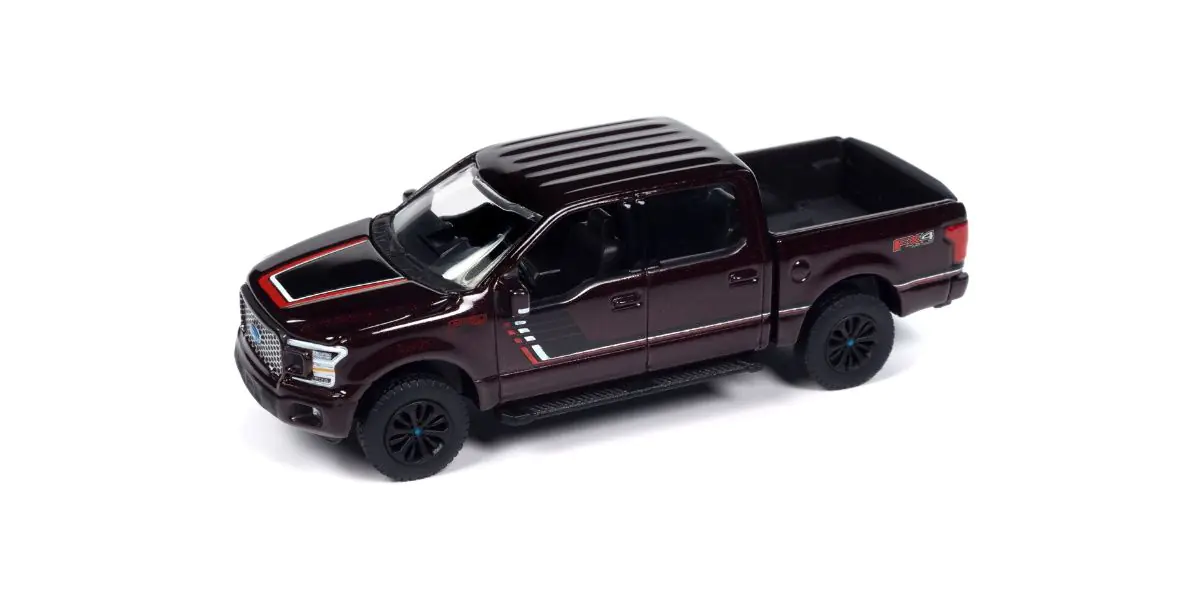 Autoworld | Awsp150B | 1/64 2020 Ford F-150 Truck *New Front Core & Wheels*, Kırmızı