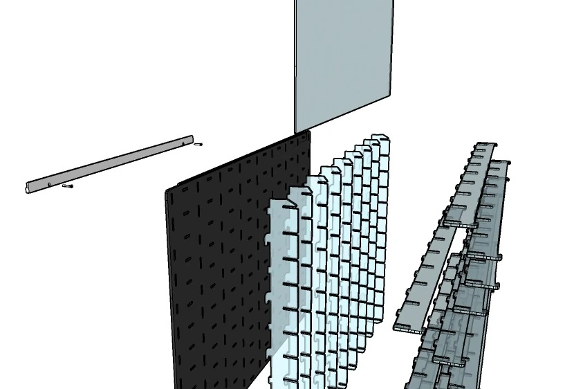 Atlantic 40114, 96 Adet 1/64 Ölçek Model Araba İçin Sergileme Ünitesi