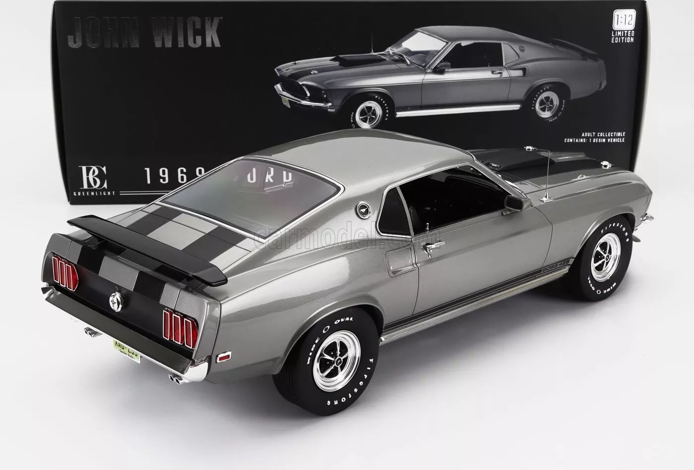 Greenlight 12104  1/12 1969 Ford Mustang Boss 429 John Wick (2014) *Bespoke Resin Collection*