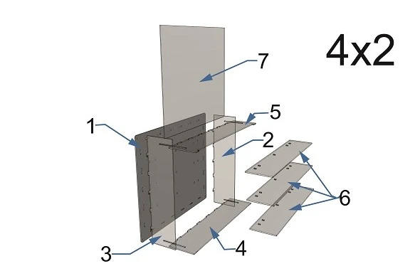 Atlantic 40018 Multicase 4x2: 8 adet 1/18 ölçek model araç için