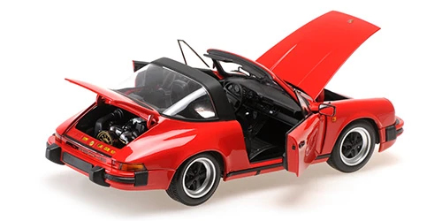 Minichamps 100063061 1/18 Ölçek PORSCHE 911 CARRERA 3.2 TARGA - 1983 - Kırmızı