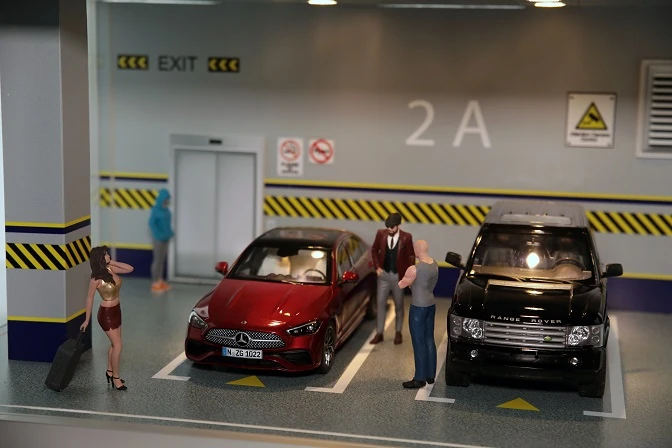 Atlantic Case 30107 Işıklı Diorama Car Park / Kapalı Park Sergileme Ünitesi