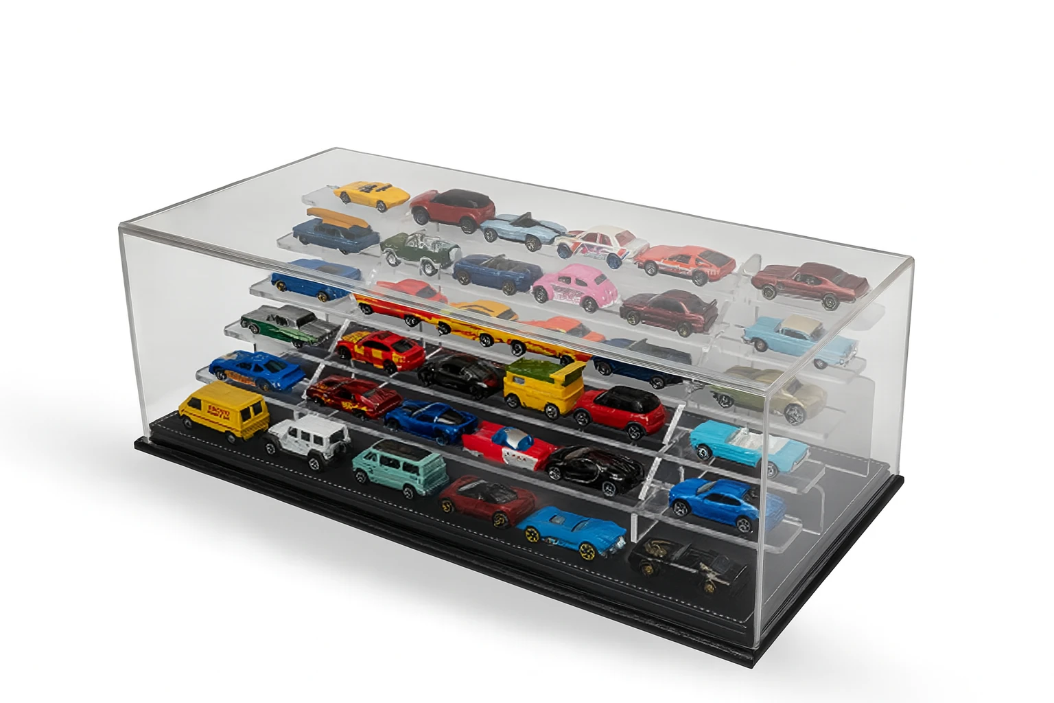 Atlantic Case 40121 1/64 Ölçek Merdiven Sergileme Ünitesi. Siyah Deri Taban ve Fanus İle Birlikte.