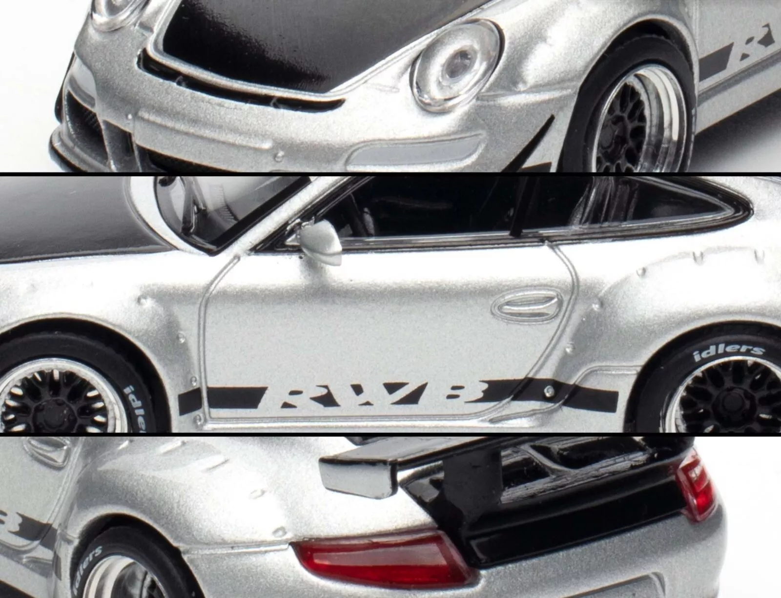 Pop Race PR640130 1/64 Porsche RWB 997, Gümüş