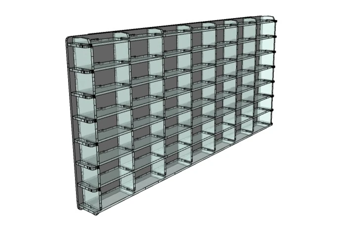 Atlantic 40112, 49 Adet 1/64 Ölçek Model Araba İçin Sergileme Ünitesi