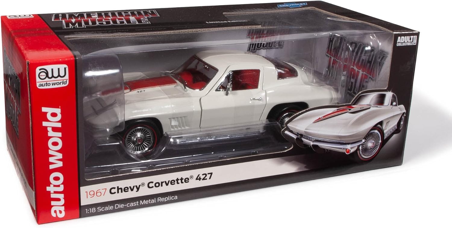 American Muscle AMM1279 1/18 Ölçek 1967 Chevrolet Corvette 427 Coupe