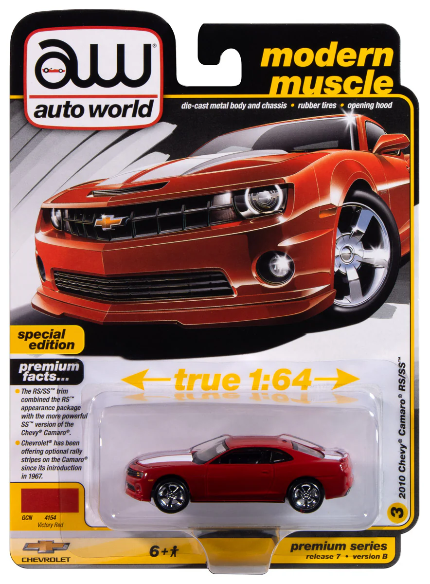 Autoworld | Awsp184B | 1/64 2011 Chevrolet Camaro Rs, Victory Kırmızı