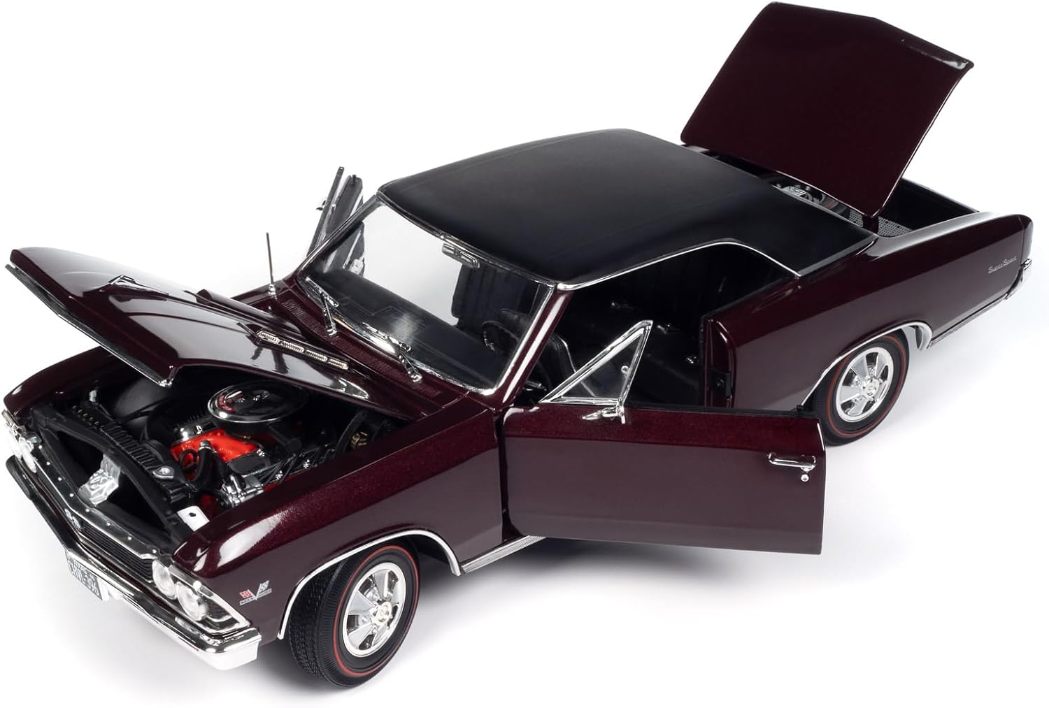 American Muscle AMM1343 1/18 Ölçek 1966 Chevrolet Chevelle Ss396, Kestane