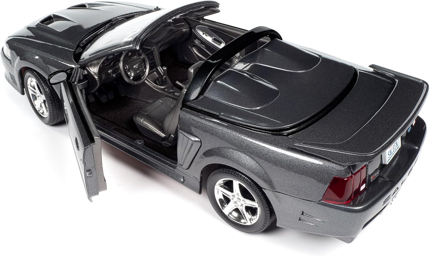 American Muscle 1/18 Ölçek 2003 Ford Mustang Saleen S281 Sc Speedster, Koyu Shadow Gri