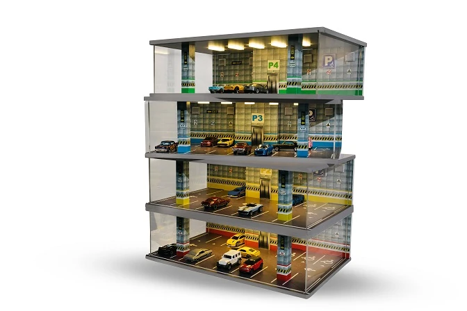 Atlantic Case 30301 1/64 Ölçek Işıklı Diorama. Model 4 Kat Kapalı Park