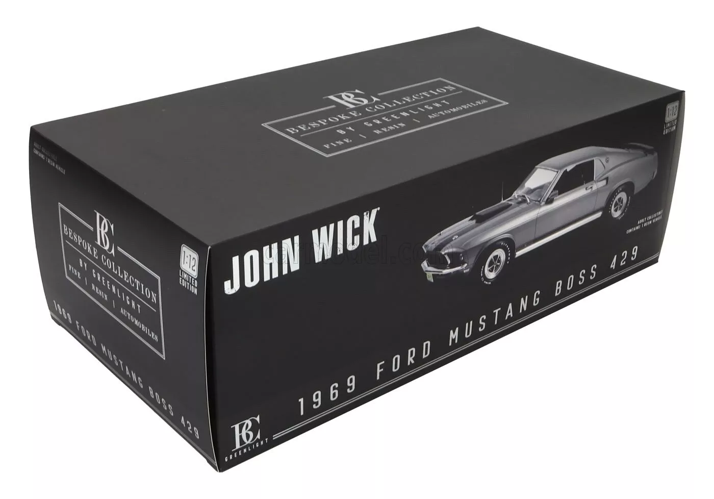 Greenlight 12104  1/12 1969 Ford Mustang Boss 429 John Wick (2014) *Bespoke Resin Collection*