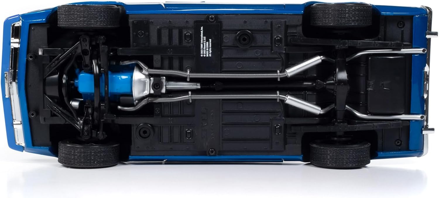 American Muscle AMM1323 1/18 Ölçek 1973 Ford Mustang Mach 1 *Class Of 1973*, Mavi Glow