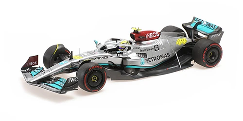 Minichamps 110220044 1/18 Ölçek MERCEDES-AMG PETRONAS FORMULA ONE TEAM F1 W13 E PERFORMANCE - LEWIS HAMILTON - SPAIN GP 2022 Limitli Üretim 1248 Adet