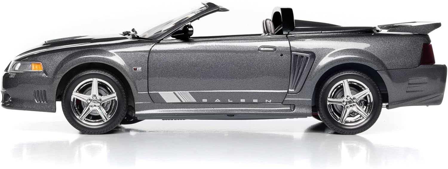 American Muscle 1/18 Ölçek 2003 Ford Mustang Saleen S281 Sc Speedster, Koyu Shadow Gri