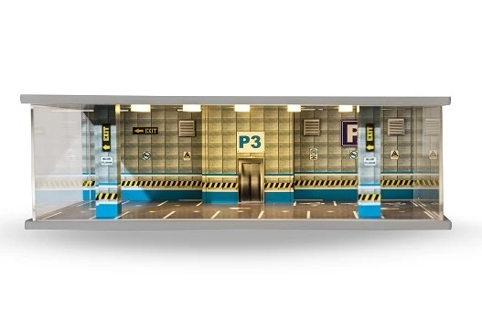 Atlantic Case 30304 1/64 Ölçek Işıklı Diorama. Model Mavi P3 Kat Kapalı Park