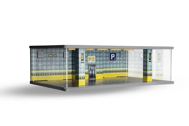 Atlantic Case 30303 1/64 Ölçek Işıklı Diorama. Model Sarı P2 Kat Kapalı Park