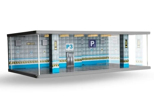 Atlantic Case 30304 1/64 Ölçek Işıklı Diorama. Model Mavi P3 Kat Kapalı Park