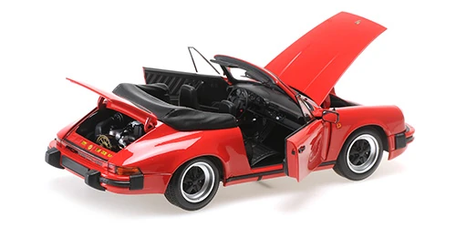 Minichamps 100063030 1/18 Ölçek PORSCHE 911 CARRERA CABRIOLET 3.2 - 1983 - Kırmızı