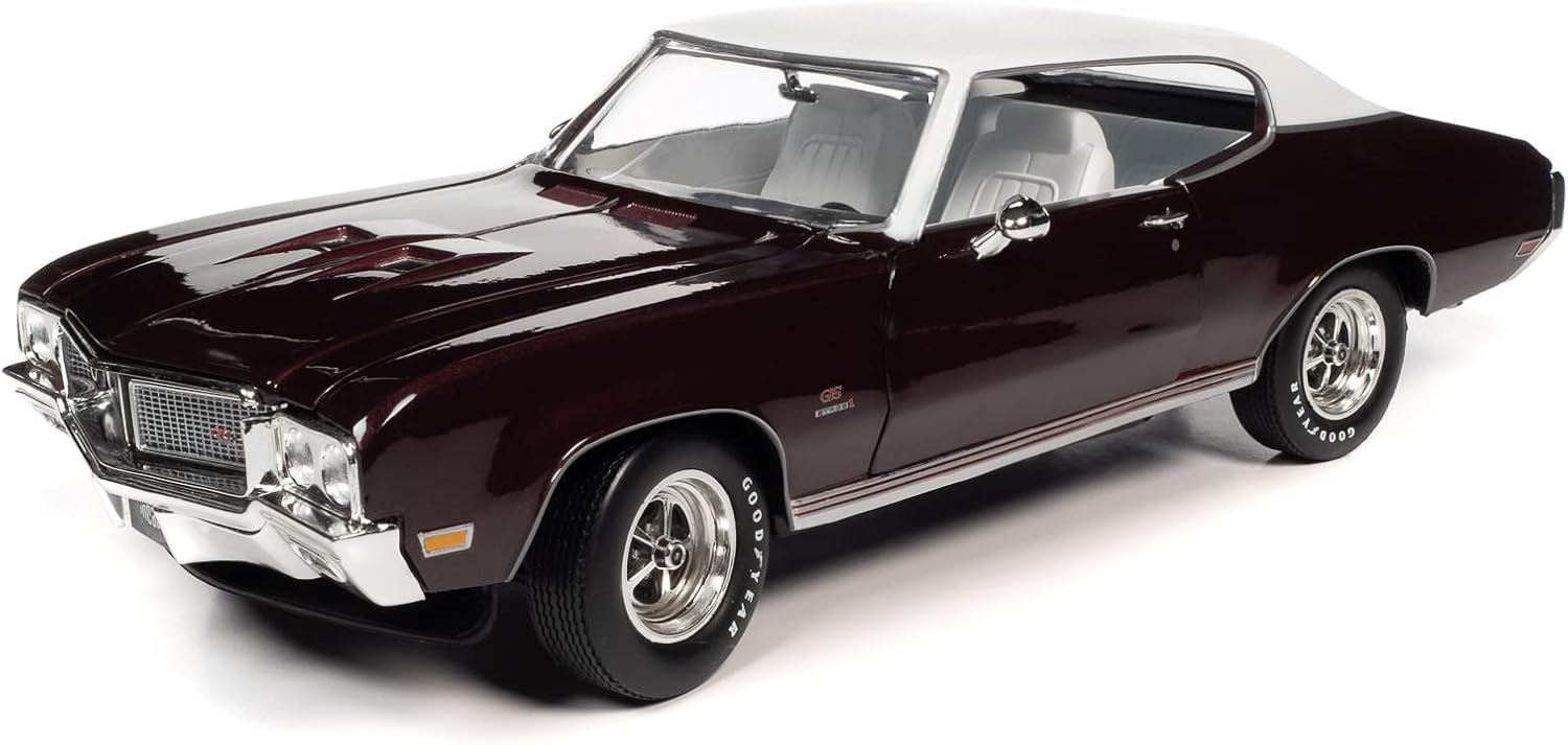 American Muscle AMM1296 1/18 Ölçek 1970 Buick Gs Stage 1 Hardtop, Bordo